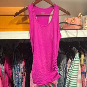 Athleta Pink Fitted Sleeveless Tank Top